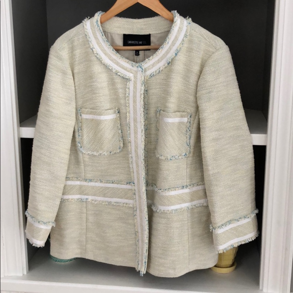Lafayette 148 New York jacket, lemon drop size 16